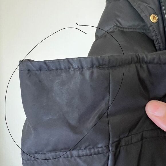 Kenneth Cole New York Black Down Insulated Full Zip Hooded Fur Puffer Coat Large - Picture 12 of 16